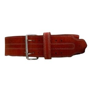 Red Leather 4” Weight Lifting belt